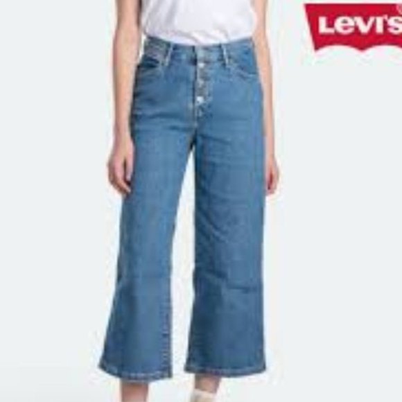 LEVI'S Mile High High Rise Cropped Wide Leg Jeans - Picture 3 of 8